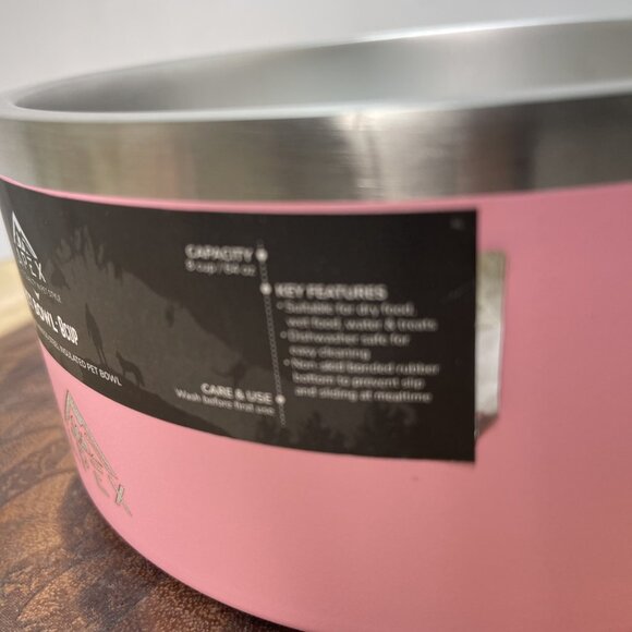 APEX Dog Bowl 100% STAINLESS STEEL DOG BOWL 8 CUP SIZE LARGE BUILT TO LAST - Picture 5 of 10